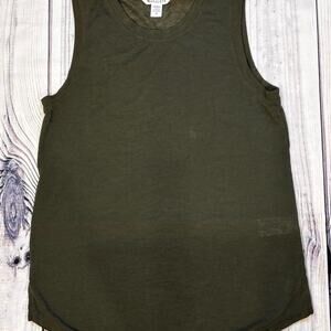 Athleta Sz M Green Workout Tank Top Gym Fitness